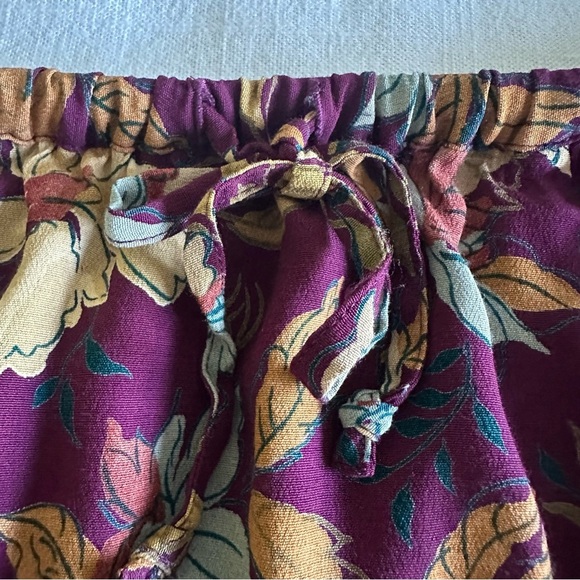 Vtg LL Bean Floral Pull On Midi Skirt Sz M Dark Cottagecore Peasant Y2K Boho - Picture 4 of 10